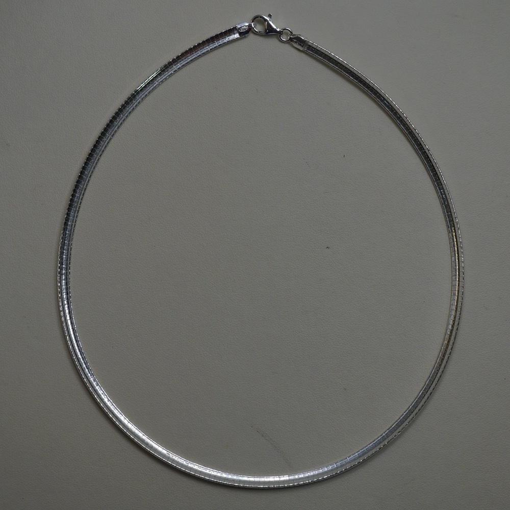 Sterling Silver (.925) 16 Inch Omega Necklace - Picture 4 of 6